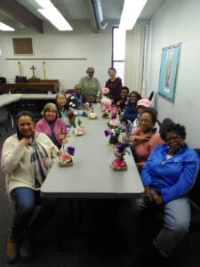 English as a Second Language group that made floral arrangements